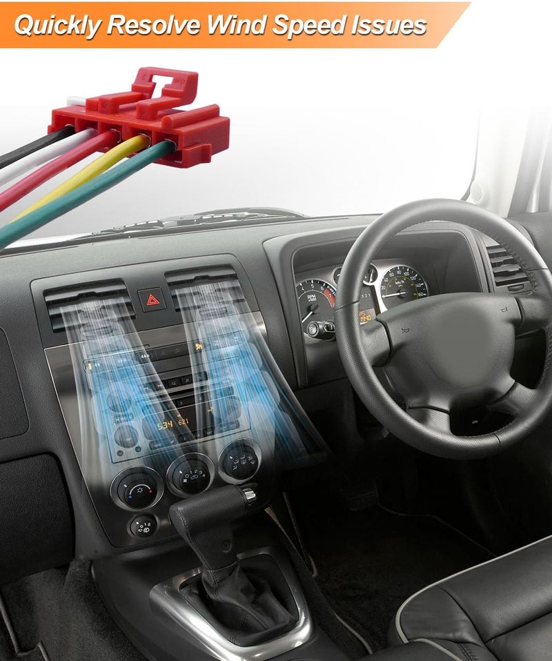 QAGGUM Blower Motor Resistor Fit for Chevrolet Equinox Hummer H3 H3T Pontiac Solstice Torrent Saturn Sky Replace 10397098 JA1577 1580647 1580670 19129851, Connector Pigtail Harness - Image 3